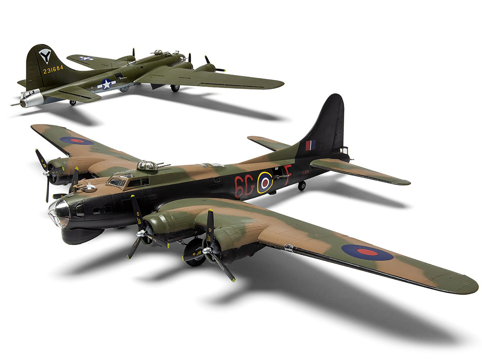 Level 3 Model Kit Boeing B-17G/Fortress Mk.III Aircraft with 2 Scheme Options 1/72 Plastic Model Kit by Airfix