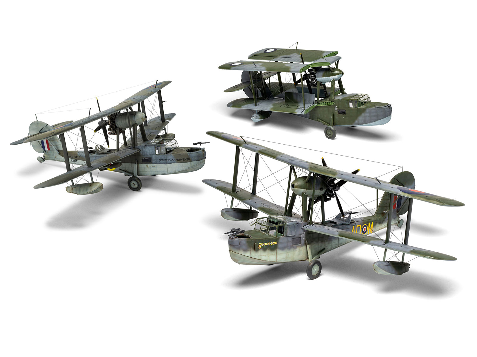Level 3 Model Kit Supermarine Walrus Mk.I Aircraft with 3 Scheme Options 1/48 Plastic Model Kit by Airfix