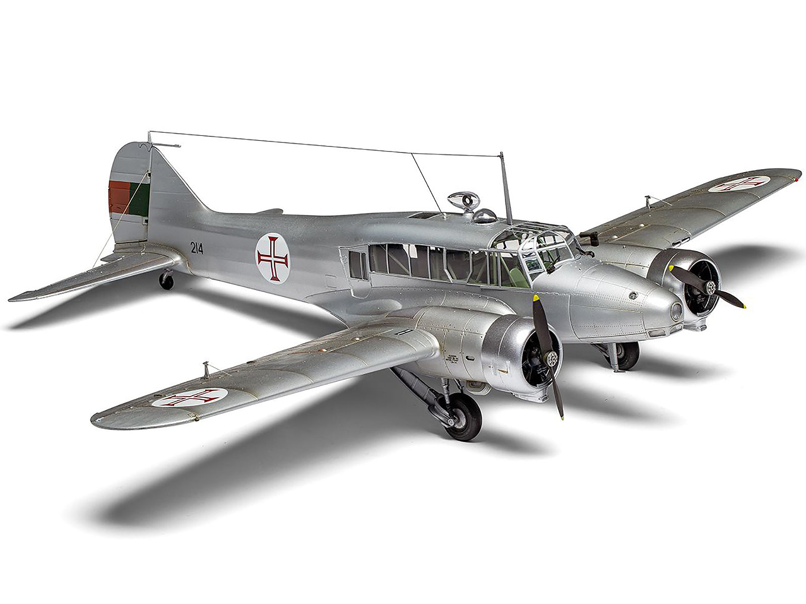 Level 3 Model Kit Avro Anson Mk.I Aircraft with 3 Scheme Options 1/48 Plastic Model Kit by Airfix