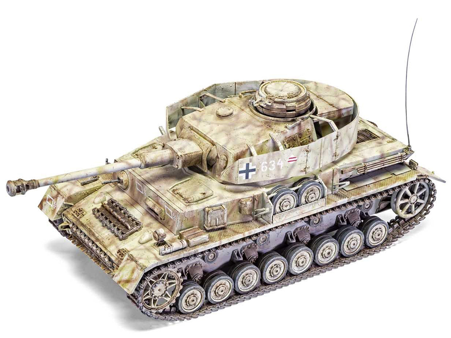 Level 3 Model Kit Panzer IV Ausf.H "Mid Version" Tank with 2 Scheme Options (Level 3) 1/35 Plastic Model Kit by Airfix