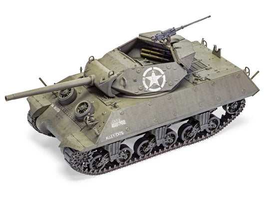 Level 3 Model Kit M10 Gun Motor Carriage (GMC) Tank Destroyer with 2 Scheme Options 1/35 Plastic Model Kit by Airfix