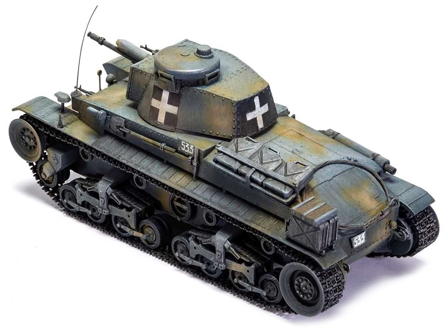 Level 2 Model Kit German Pz.Kpfw.35(t) Light Tank with 2 Scheme Options 1/35 Plastic Model Kit by Airfix