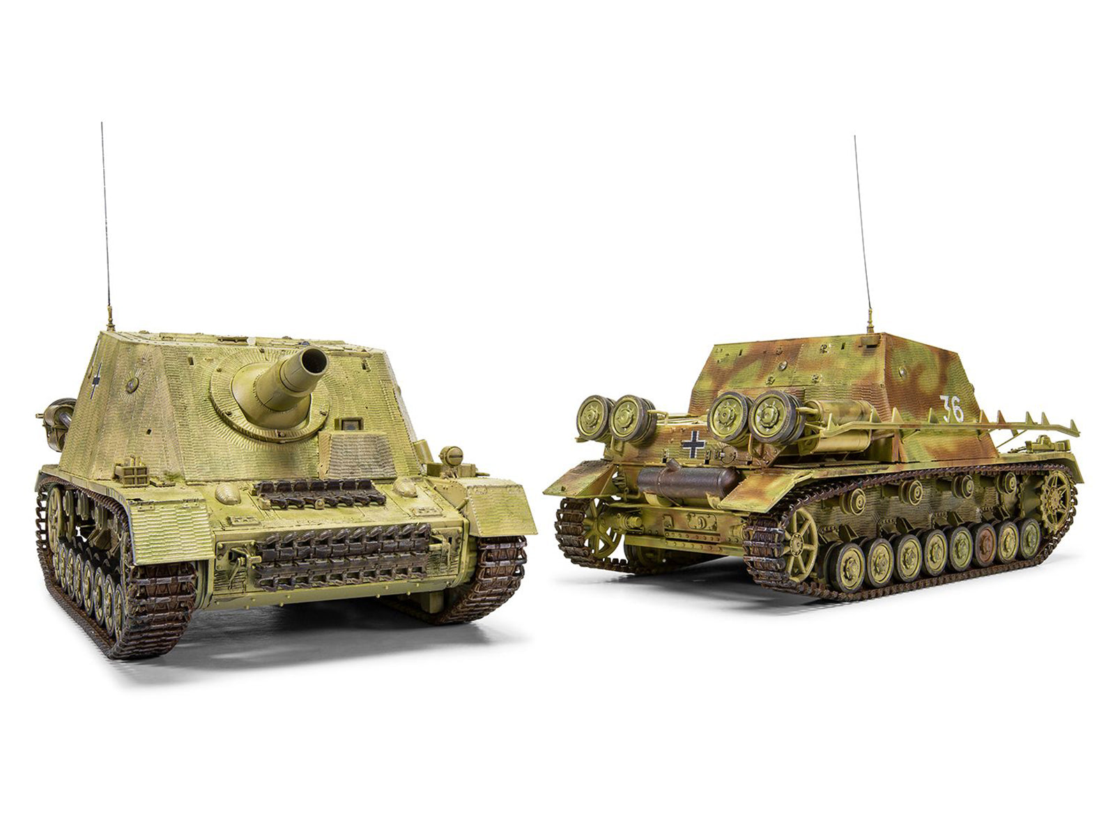 Level 3 Model Kit Sturmpanzer IV Brummbar "Mid Version" Tank with 2 Scheme Options 1/35 Plastic Model Kit by Airfix