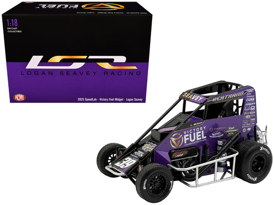 Midget Sprint Car #39 Logan Seavey "Victory Fuel" Swindell Speedlab (2025) 1/18 Diecast Model Car by ACME