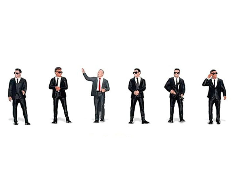 "The Bodyguards" 6 piece Diecast Figure Set Limited Edition for 1/64 Scale Models by American Diorama