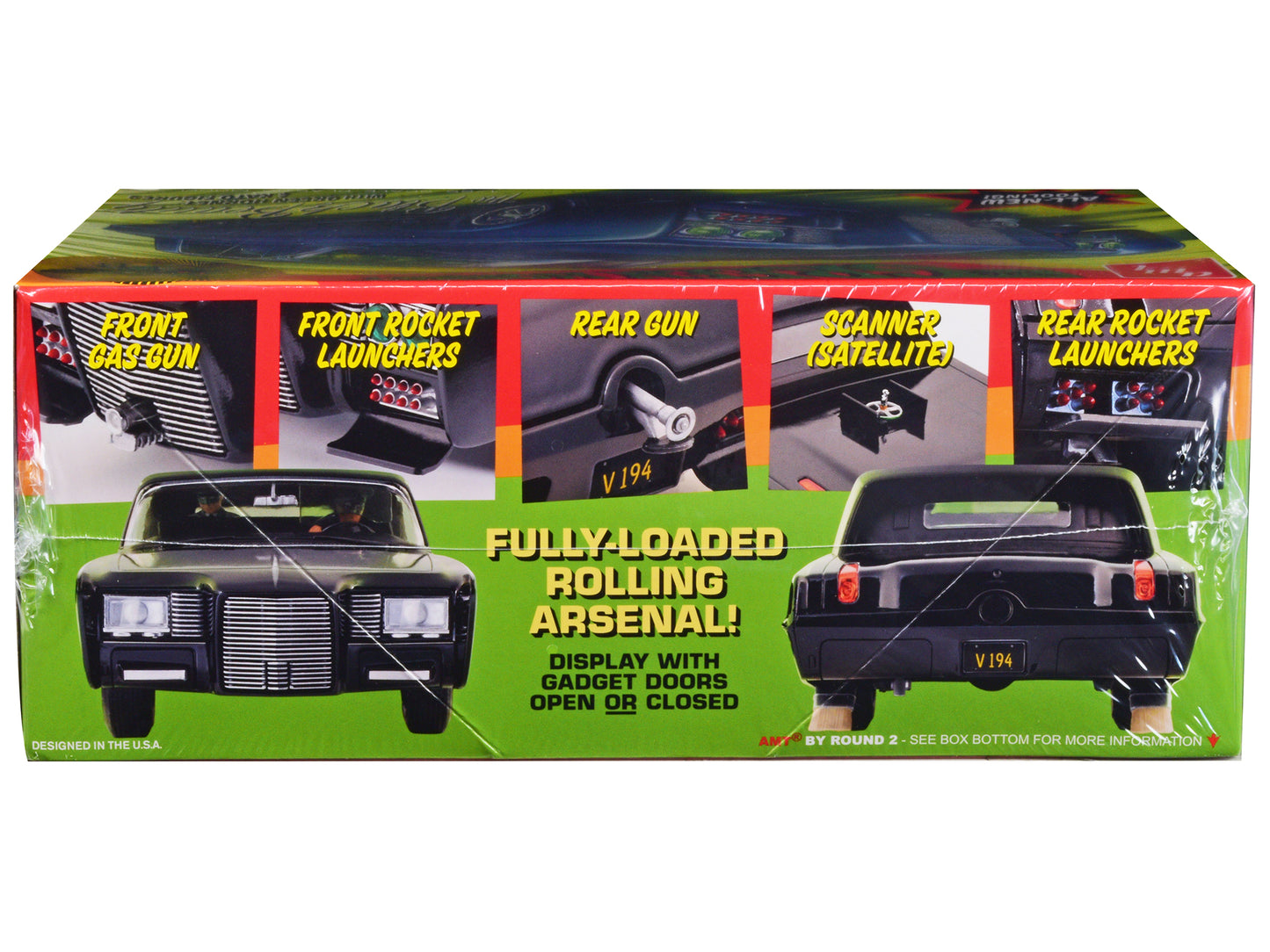 Skill 2 Model Kit Black Beauty "The Green Hornet" (1966‚Äì1967) TV Series with Green Hornet and Kato Figures 1/25 Scale Model by AMT