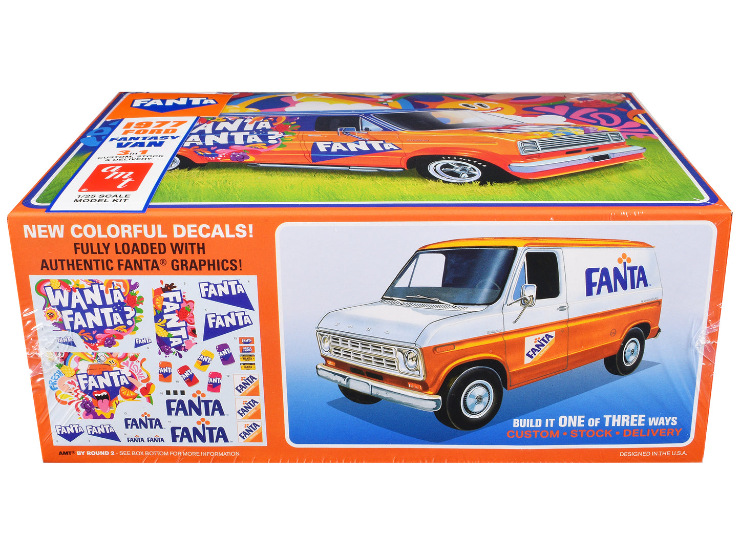 Skill 2 Model Kit 1977 Ford Custom Van "Fanta" 1/25 Scale Model by AMT