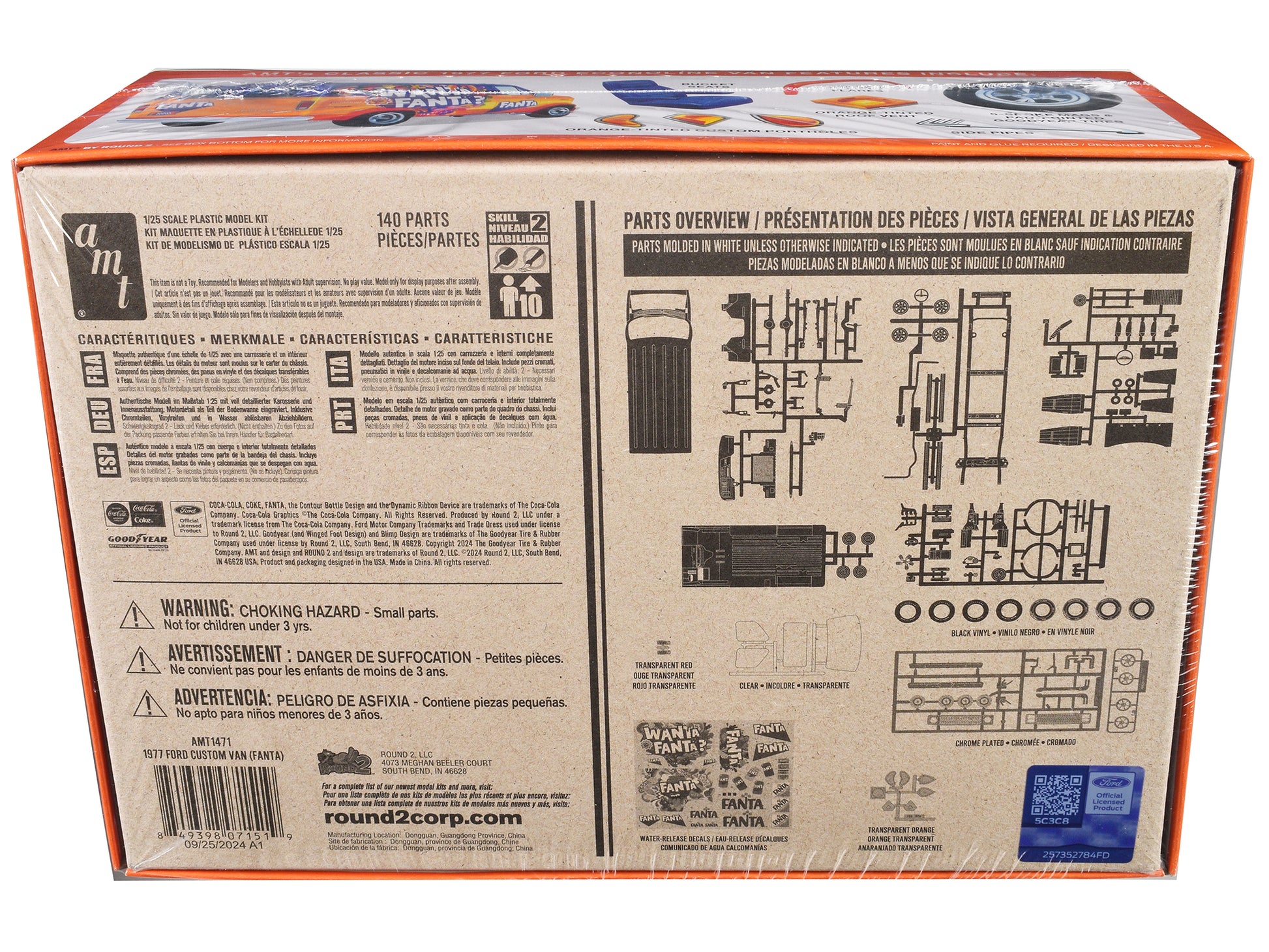 Skill 2 Model Kit 1977 Ford Custom Van "Fanta" 1/25 Scale Model by AMT