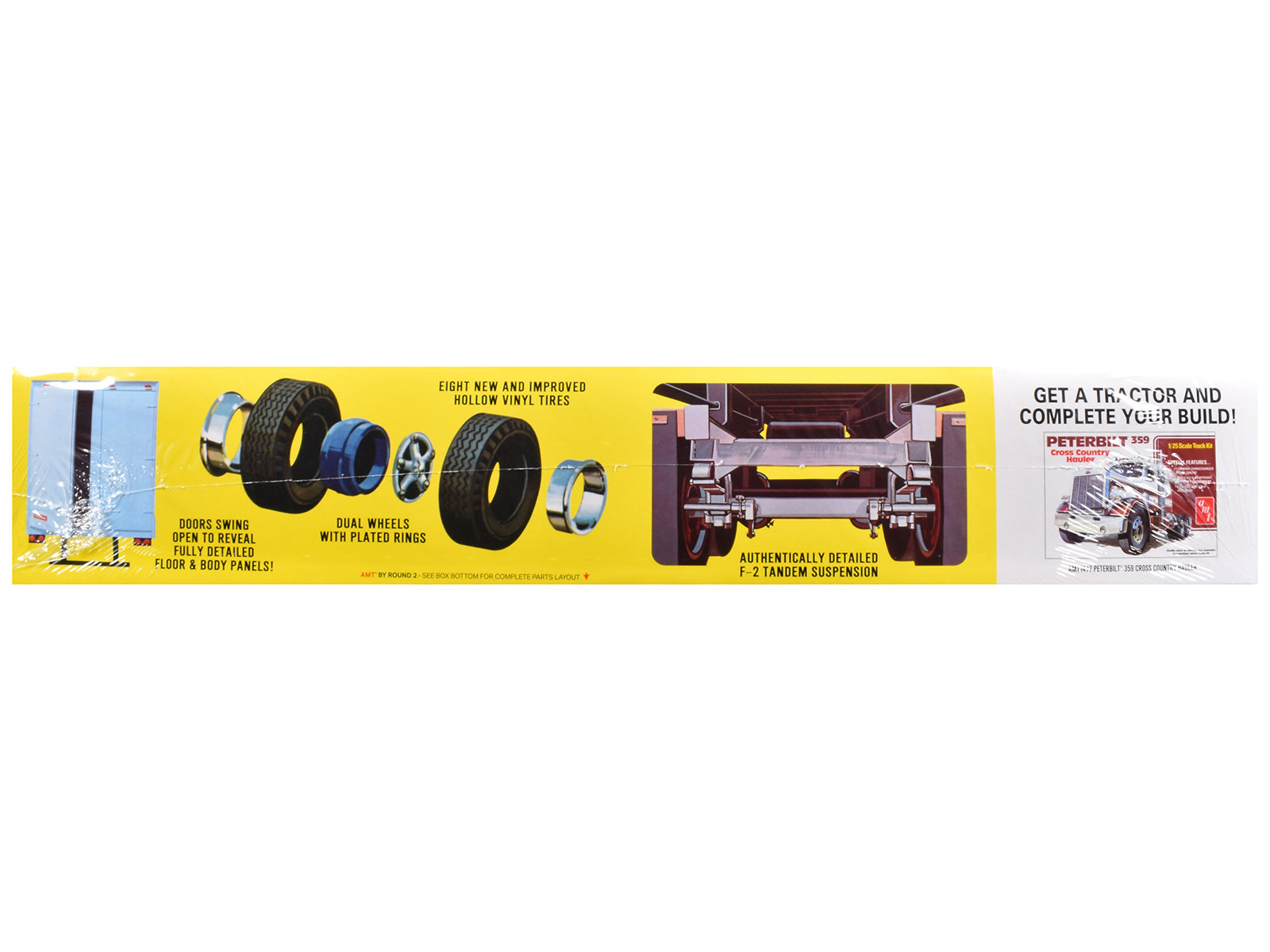 Skill 3 Model Kit Fruehauf FB Beaded Panel Van Trailer 1/25 Scale Model by AMT