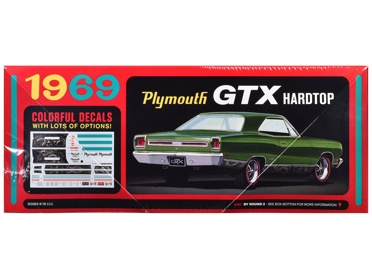 Skill 2 Model Kit 1969 Plymouth GTX Hardtop 1/25 Scale Model by AMT