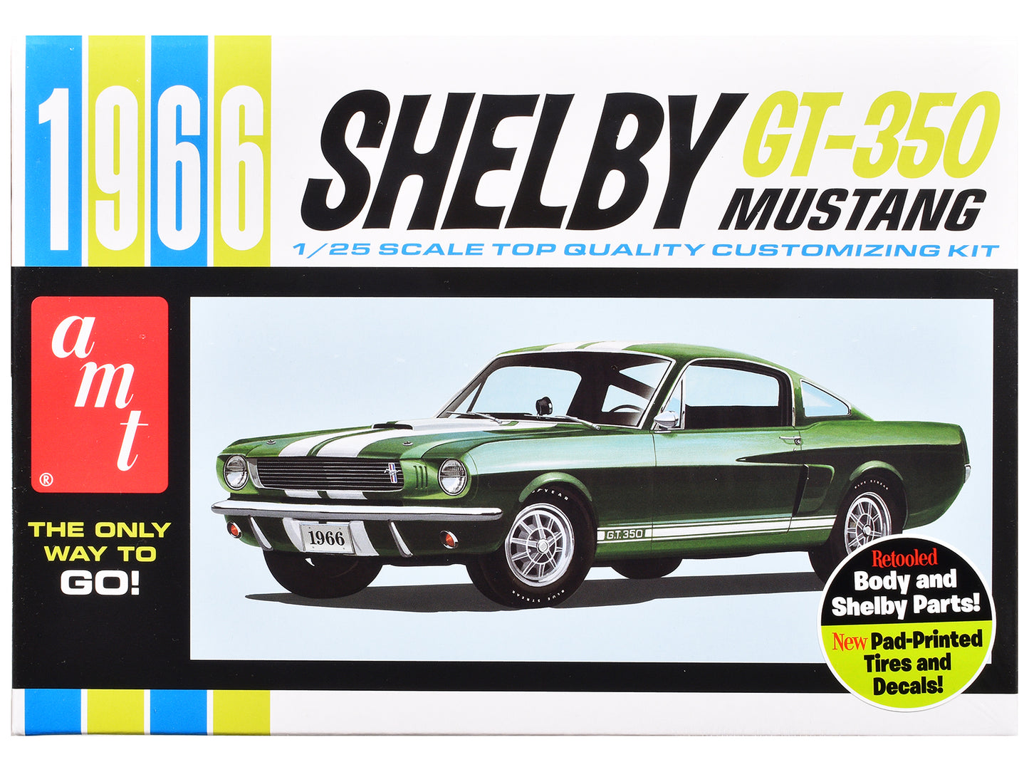 Skill 2 Model Kit 1966 Shelby Mustang GT-350 1/25 Scale Model by AMT