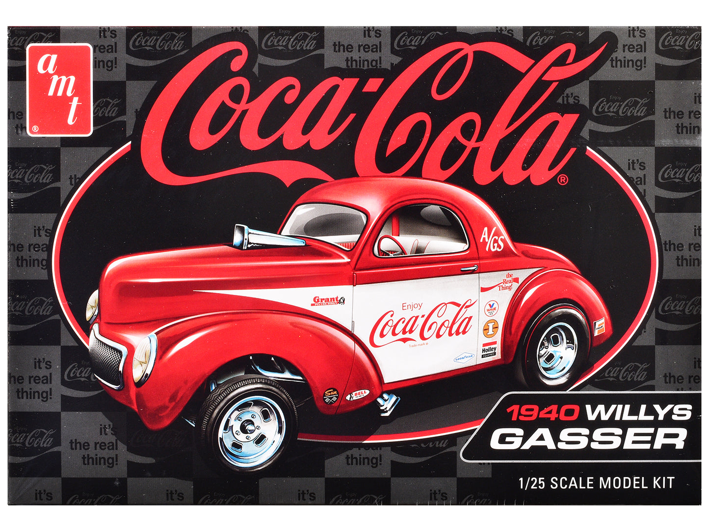 Skill 2 Model Kit 1940 Willys Coupe "Coca-Cola Race Team" 1/25 Scale Model by AMT