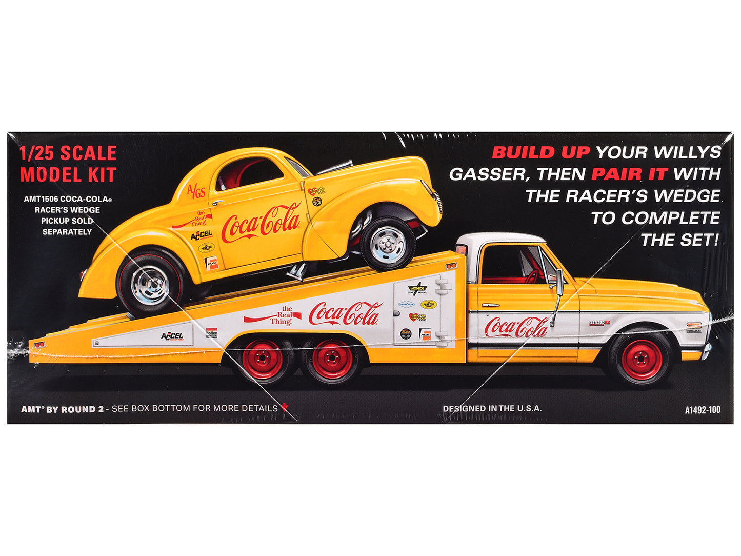 Skill 2 Model Kit 1940 Willys Coupe "Coca-Cola Race Team" 1/25 Scale Model by AMT