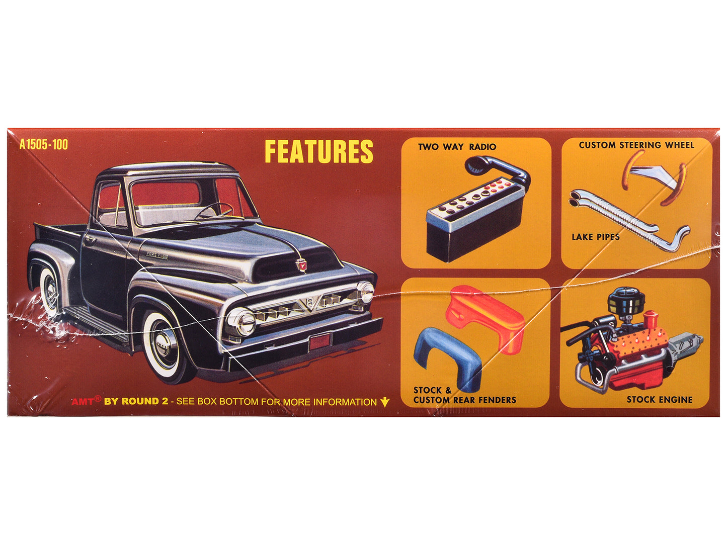 Skill 2 Model Kit 1953 Ford Pickup Truck "Baja Patrol" 1/25 Scale Model by AMT