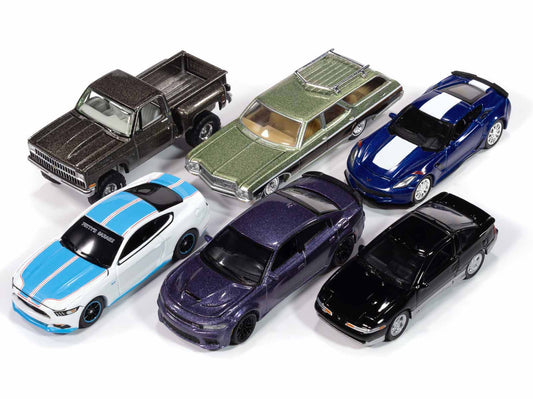 Auto World Premium 2024 Set B of 6 pieces Release 3 1/64 Diecast Model Cars by Auto World