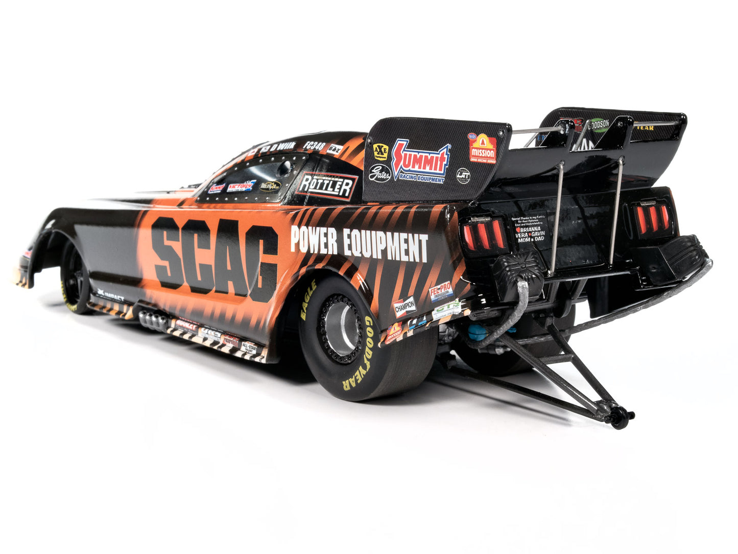Ford Mustang NHRA Funny Car Dan Wilkerson "SCAG Power Equipment" (2024) Limited Edition 1/24 Diecast Model by Auto World