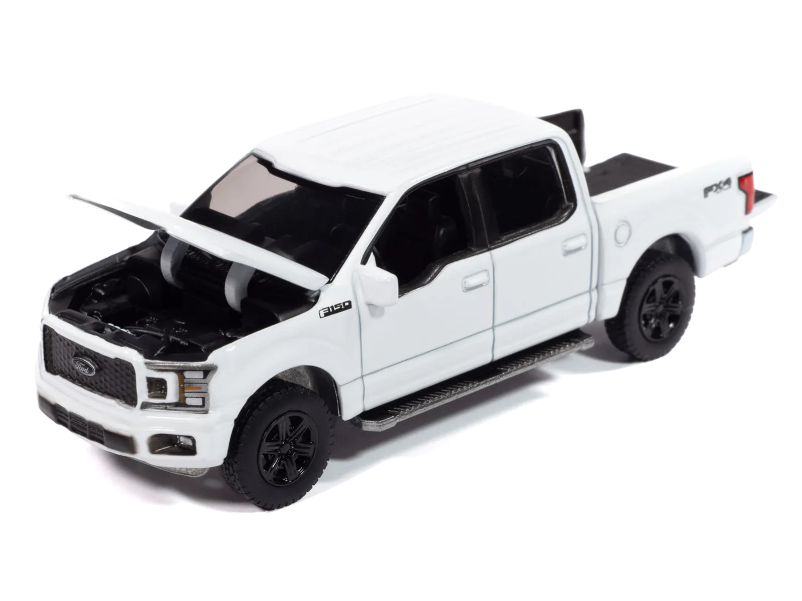 2020 Ford F-150 FX4 Black Appearance Package Pickup Truck Oxford White "Muscle Trucks" Series 1/64 Diecast Model Car by Auto World