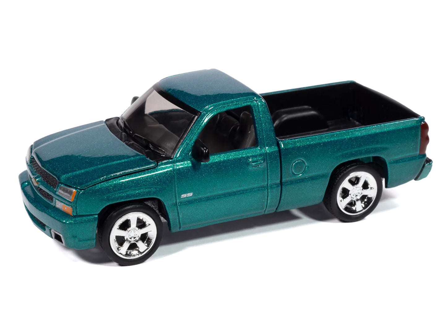2005 Chevrolet Silverado SS Custom Pickup Truck Teal Metallic "Muscle Trucks" Series 1/64 Diecast Model Car by Auto World
