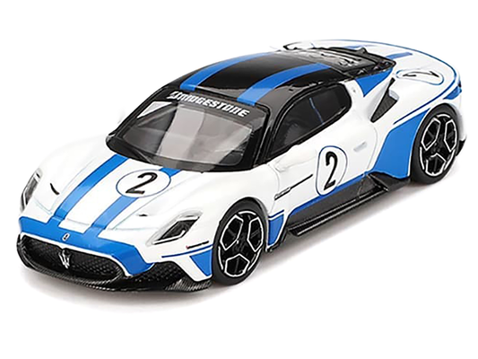 Maserati MC20 #2 White with Blue Stripes and Black Top "Maserati Performance Experience" 1/64 Diecast Model Car by BBR
