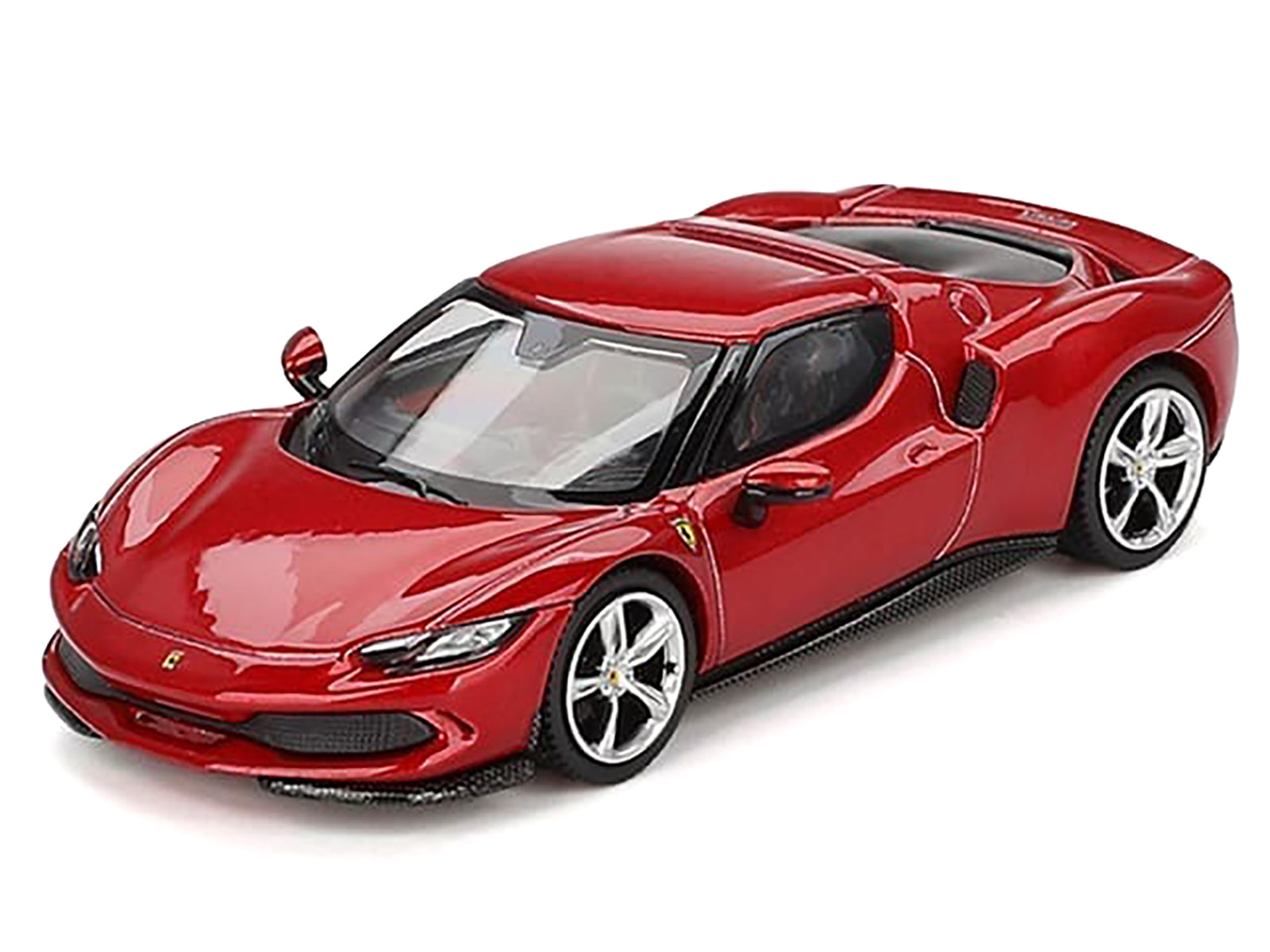 Ferrari 296 GTB Rosso Imola Red 1/64 Diecast Model Car by BBR