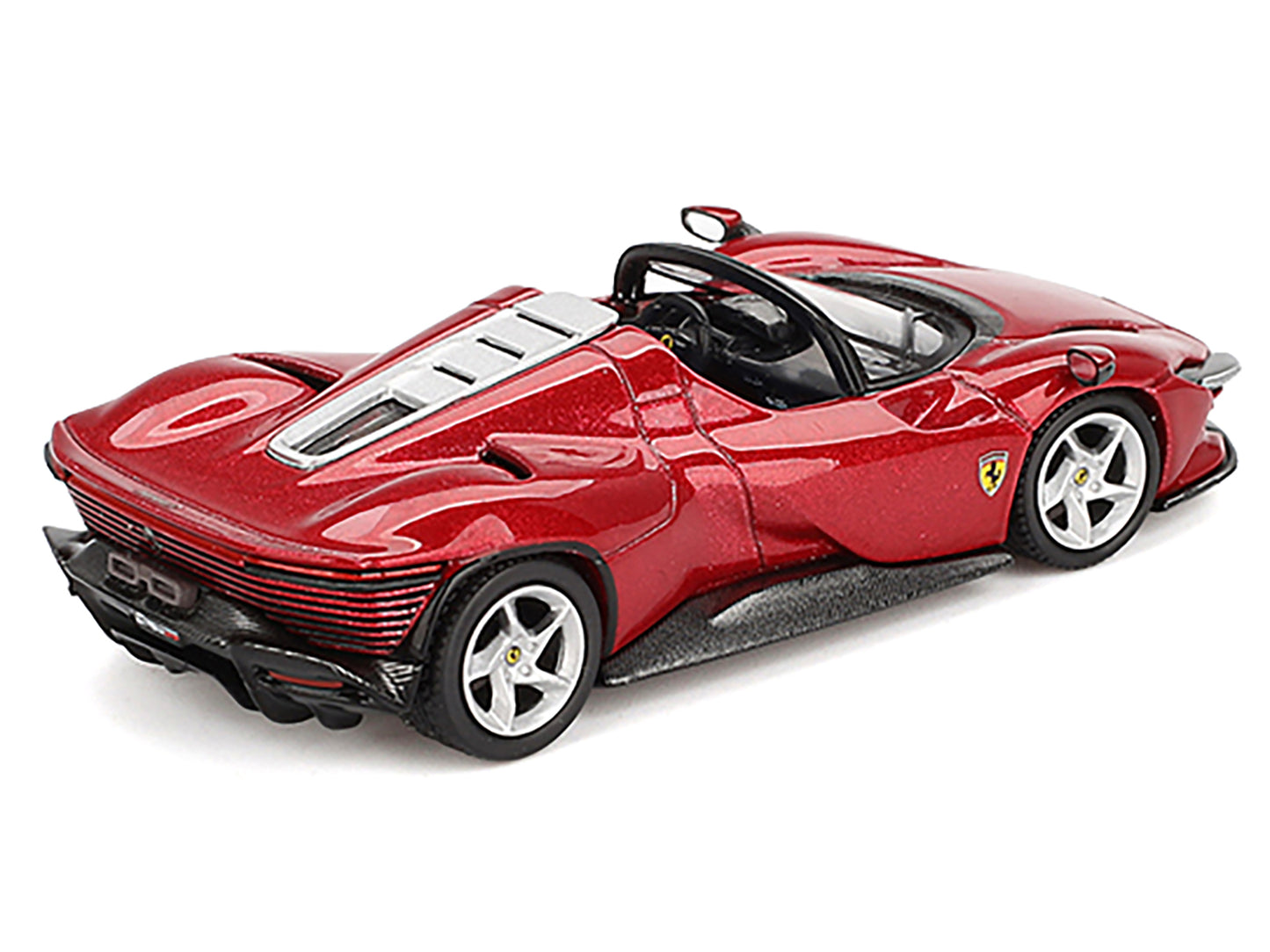 Ferrari Daytona SP3 Rosso Imola Red with Blue Interior 1/64 Diecast Model Car by BBR