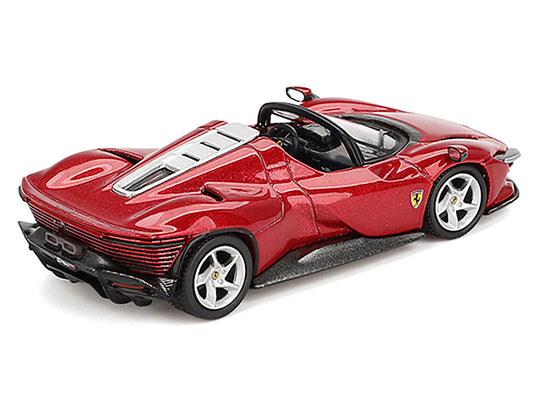 Ferrari Daytona SP3 Rosso Imola Red with Blue Interior 1/64 Diecast Model Car by BBR