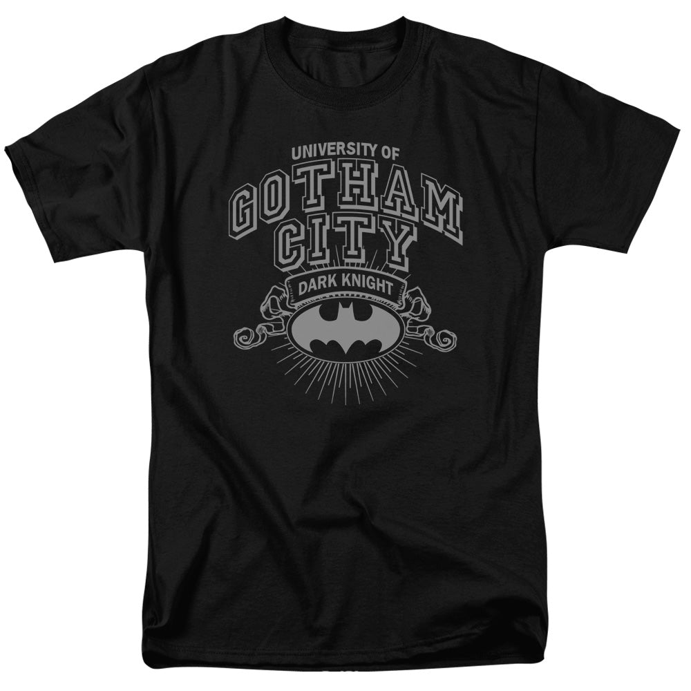 Batman University Of Gotham Mens T Shirt Black Officially Licensed