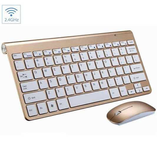 Mini Wireless Keyboard and 2.4G Optical Mouse Set 1200DP Gaming Mouse Pad