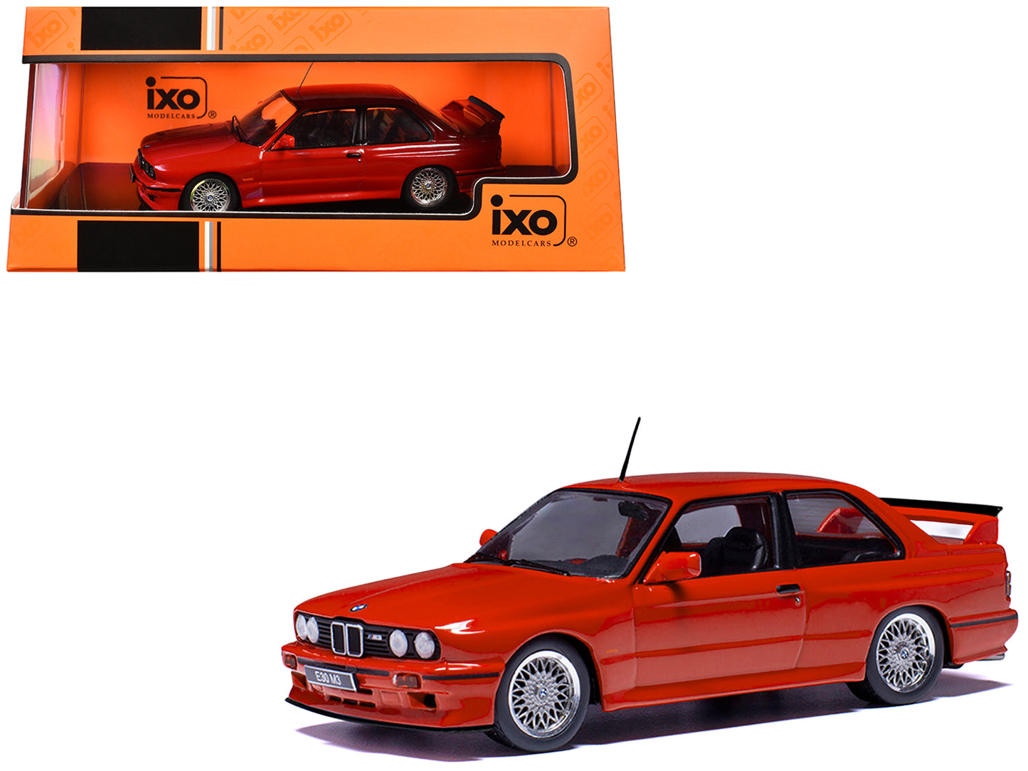 1990 BMW M3 Sport Evolution Red 1/43 Diecast Model by IXO Models