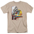 DC Comics Off the Rails Mens T Shirt Sand Officially Licensed