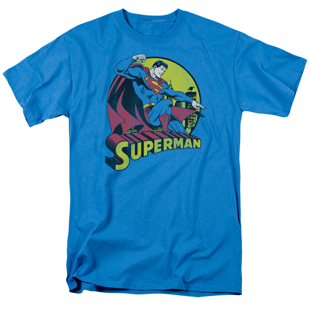 DC Comics Superman Mens T Shirt Turquoise Officially Licensed