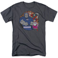 DC Comics Apokolips Represent Mens T Shirt Charcoal Officially Licensed