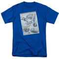 DC Comics Logo Note Paper Mens T Shirt Royal Blue Officially Licensed