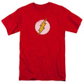 DC Comics Flash Rough Flash Logo Mens T Shirt Red Officially Licensed