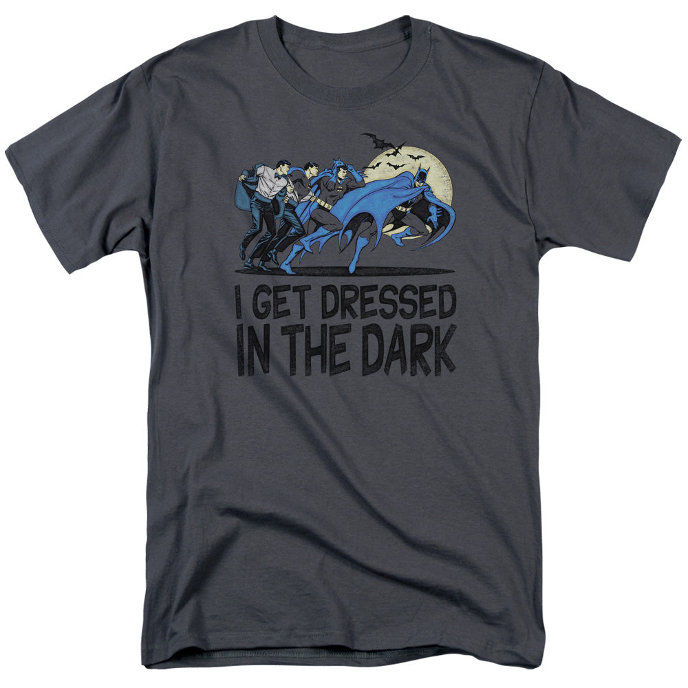 DC Comics Get Dressed Mens T Shirt Charcoal Officially Licensed