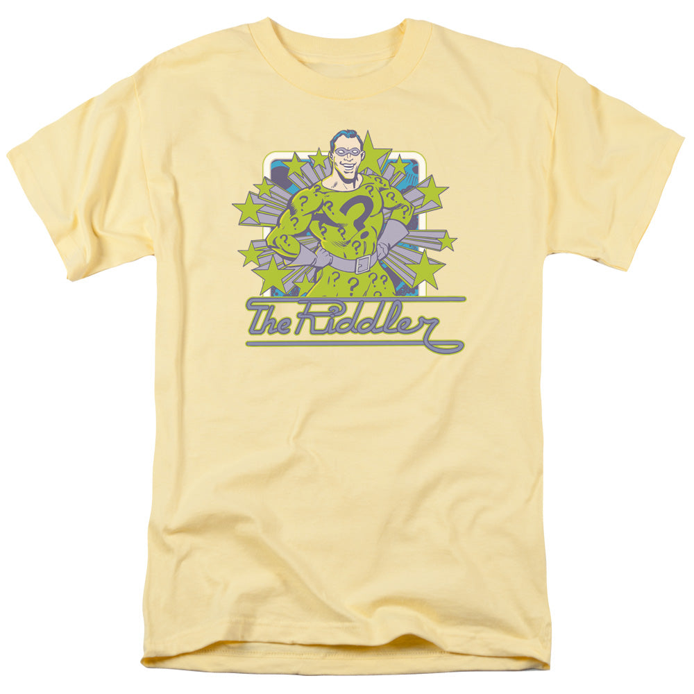 DC Comics Riddler Stars Mens T Shirt Yellow Officially Licensed