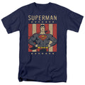DC Comics Retro Liberty Mens T Shirt Navy Blue Officially Licensed