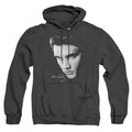Elvis Presley Face Heather Mens Hoodie Black