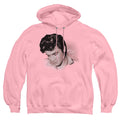 Elvis Presley Looking Down Mens Hoodie Pink Officially Licensed