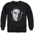 Elvis Presley Big Face Mens Crewneck Sweatshirt Black