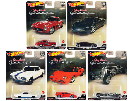 "Jay Leno‚Äôs Garage" 5 piece Set "Car Culture" Series Diecast Model Cars by Hot Wheels