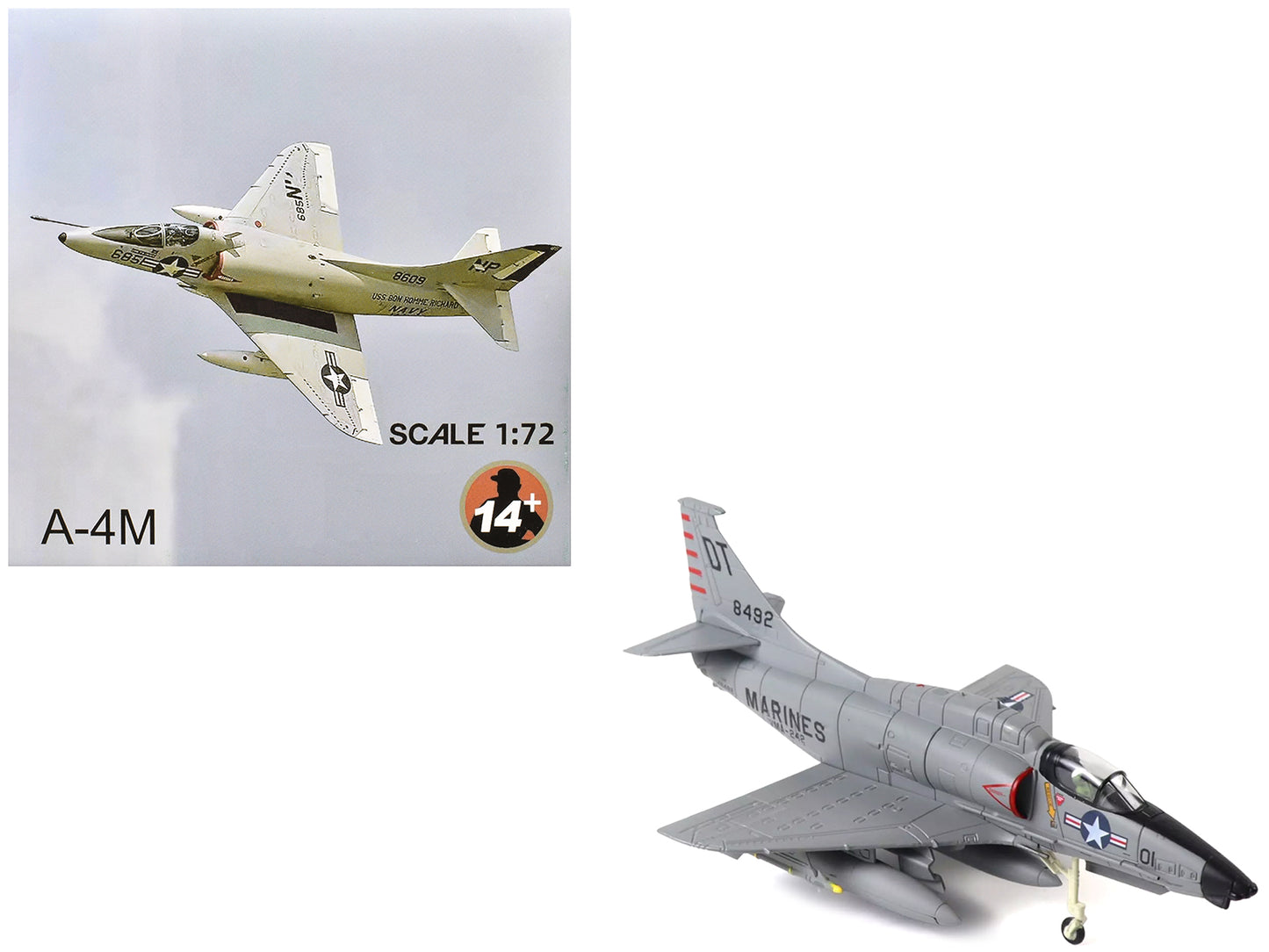 Douglas A-4D Skyhawk Aircraft "VMA-242 Bats NAS Key West 1962 Missile Crisis" United States Marine Corps 1/72 Diecast Model Airplane