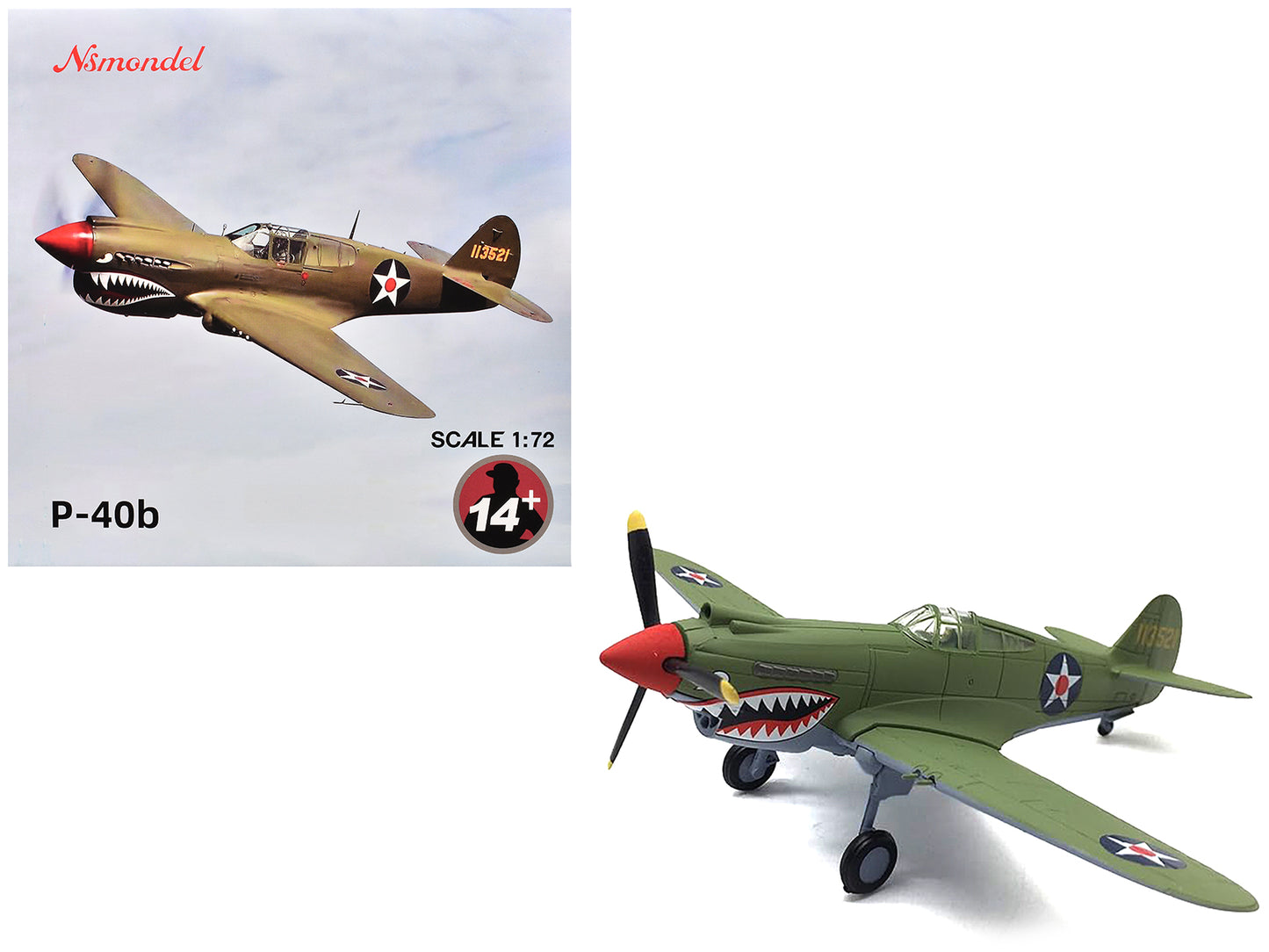 Curtiss P-40E Warhawk Fighter Aircraft "China-Burma-India Theater" (1942) United States Army Air Forces 1/72 Diecast Model Airplane