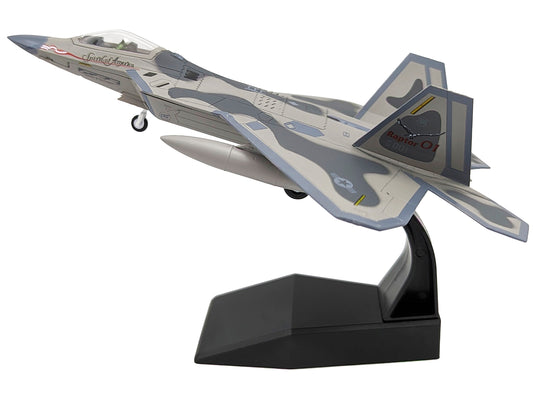 Lockheed Martin F-22A Raptor Aircraft "Spirit of America 412th Test Wing Edwards Air Force Base" (1997) United States Air Force 1/100 Diecast Model Airplane