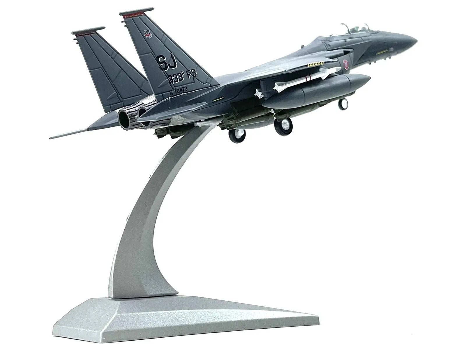 McDonnell Douglas F-15E Strike Eagle Aircraft "Lancers, 333rd Fighter Squadron 4th Fighter Wing 9th Air Force Air Combat Command Seymour Johnson Air Force Base" (2012) United States Air Force 1/100 Diecast Model Airplane