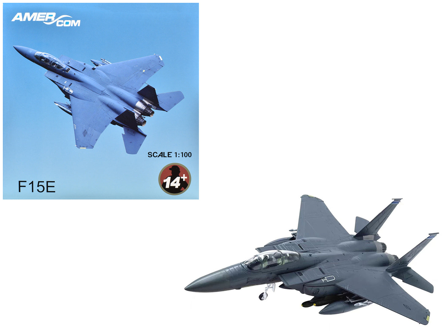 McDonnell Douglas F-15E Strike Eagle Aircraft "492nd Fighter Squadron 48th Fighter Wing RAF Lakenheath England" (2020) United States Air Force Europe 1/100 Diecast Model Airplane