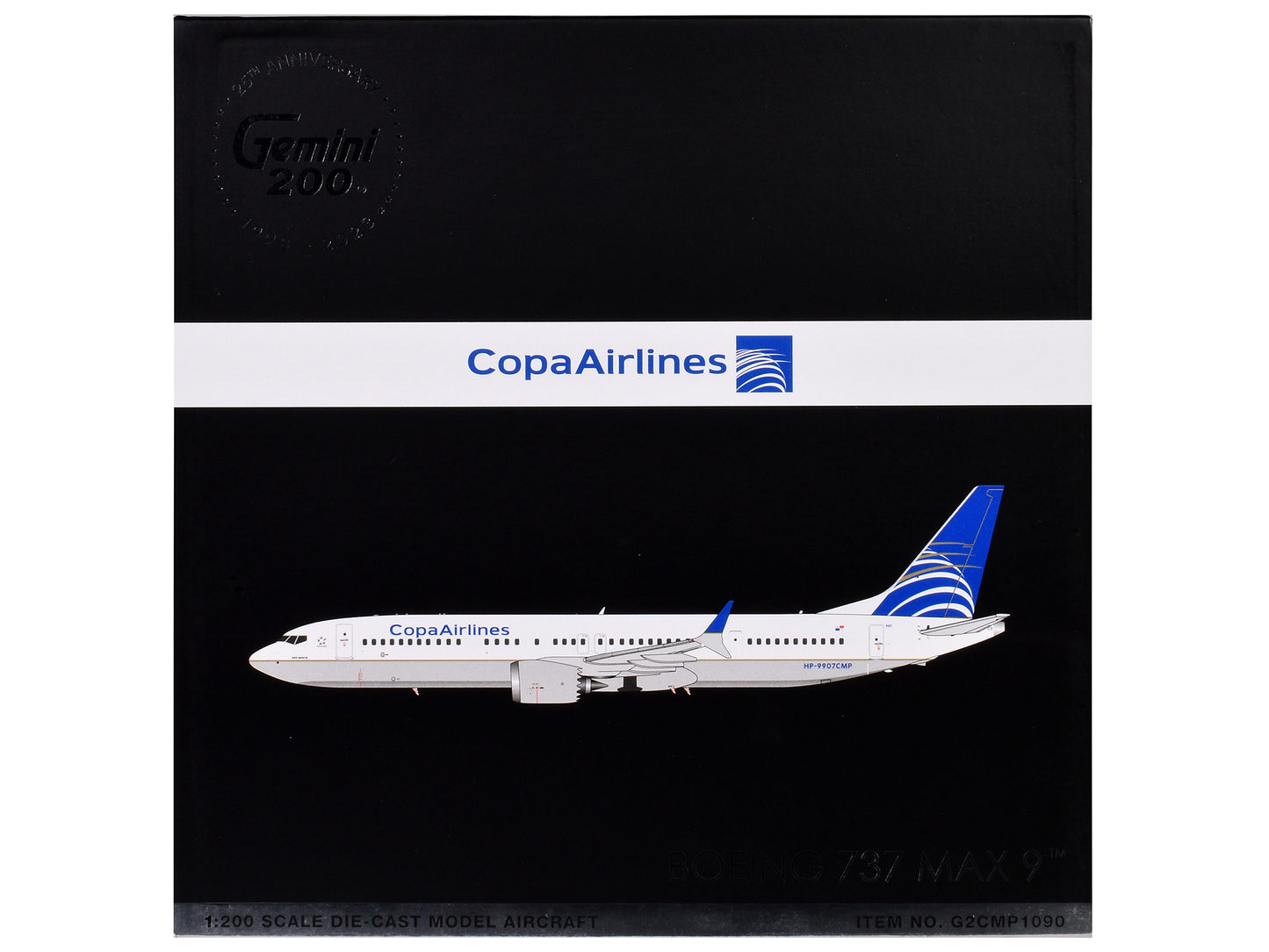 Boeing 737 MAX 9 Commercial Aircraft "Copa Airlines" (HP-9907CMP) White with Blue Tail "Gemini 200" Series 1/200 Diecast Model Airplane by GeminiJets