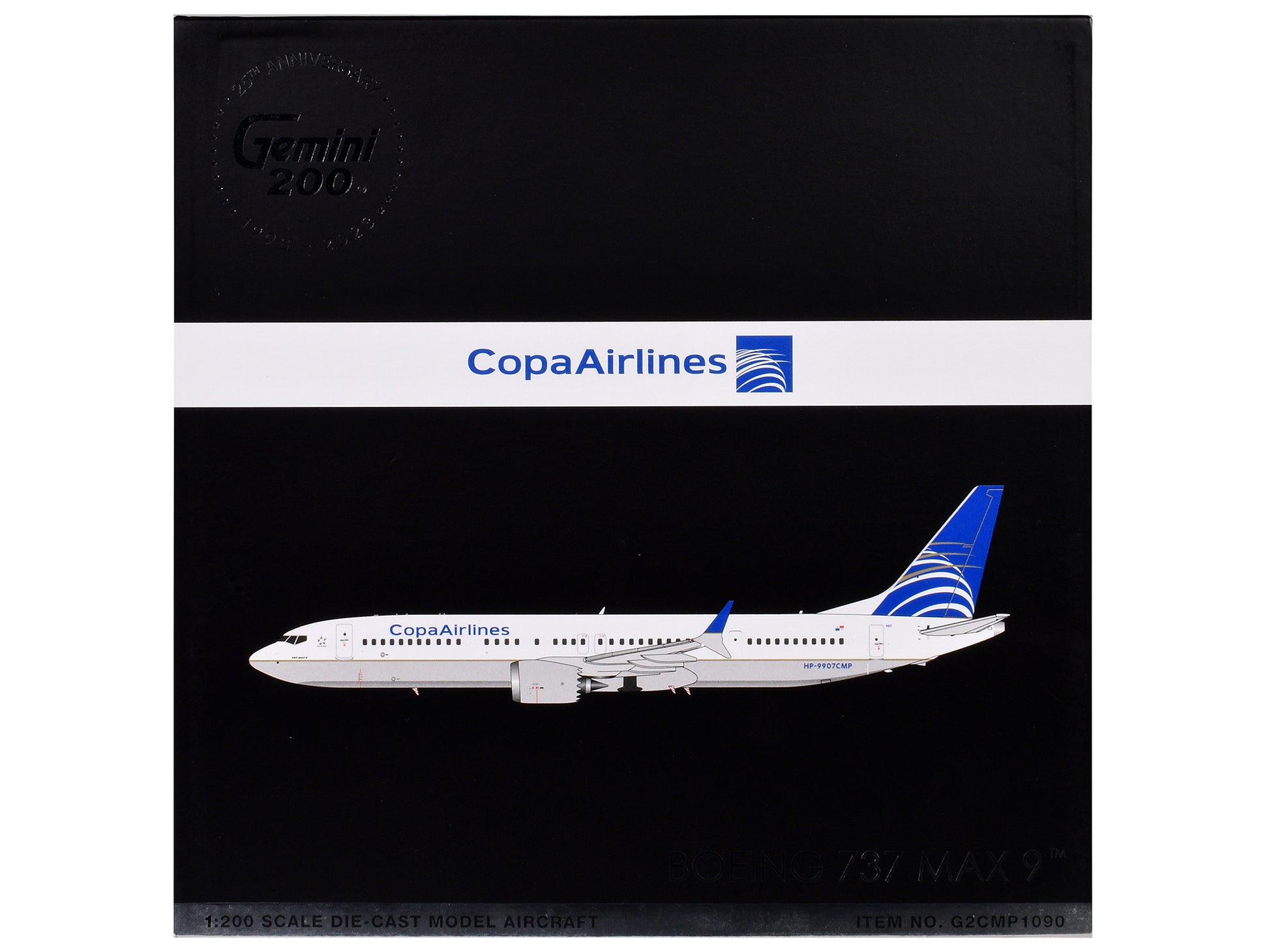 Boeing 737 MAX 9 Commercial Aircraft "Copa Airlines" (HP-9907CMP) White with Blue Tail "Gemini 200" Series 1/200 Diecast Model Airplane by GeminiJets