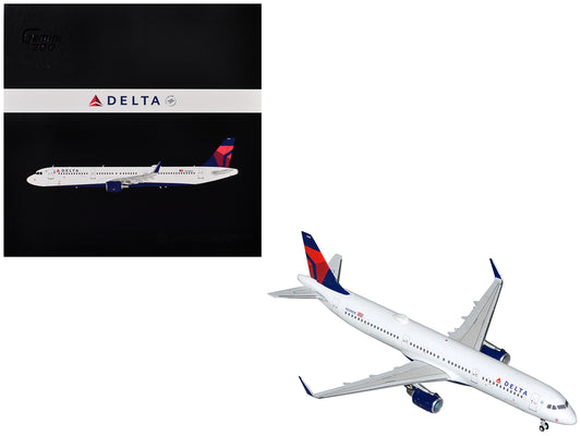 Airbus A321 Commercial Aircraft "Delta Air Lines" (N328DN) White with Blue and Red Tail "Gemini 200" Series  1/200 Diecast Model Airplane by GeminiJets