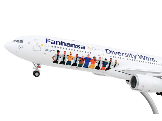Airbus A330-300 Commercial Aircraft "Lufthansa - Diversity Wins" White with Blue Tail "Gemini 200" Series 1/200 Diecast Model Airplane by GeminiJets